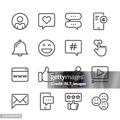 Iconos de redes sociales — Monoline Series Iconos de redes sociales — Monoline Series