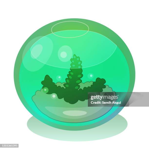Empty Fish Cartoon Empty Fish Bowl Cartoon Vector Illustration High-Res Vector Graphic ...