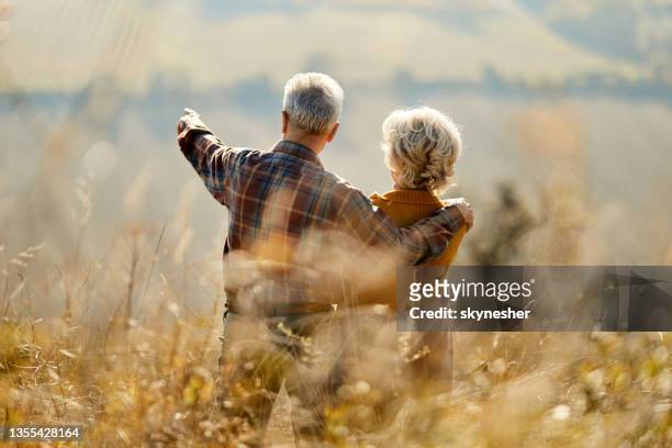 look over there honey! - seniors looking at view stock pictures, royalty-free photos & images