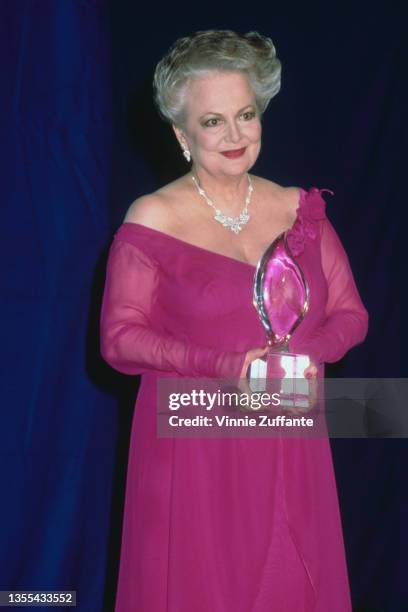 British-American actress Olivia de Havilland ) attends 15th Annual People's Choice Awards, held at Disney Studios in Burbank, California, 14th March...