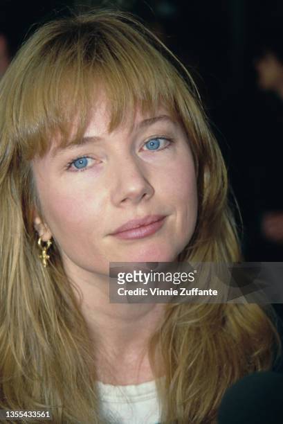 American actress Rebecca De Mornay attends the Hollywood premiere of 'The Three Musketeers' held at the Pacific Cinerama Dome Theater in Los Angeles,...