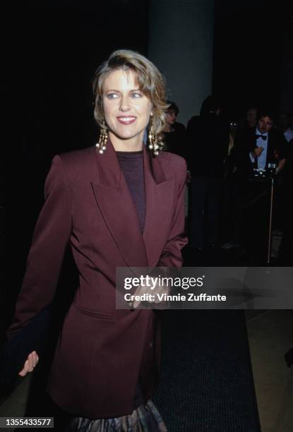 American actress Pam Dawber attends the 19th Annual American Film Institute Lifetime Achievement Award ceremony, held at the Beverly Hilton Hotel in...