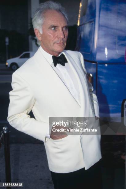British actor Terence Stamp attends the Hollywood premiere of 'The Adventures of Priscilla, Queen of the Desert' held at the Cinerama Dome Theater in...