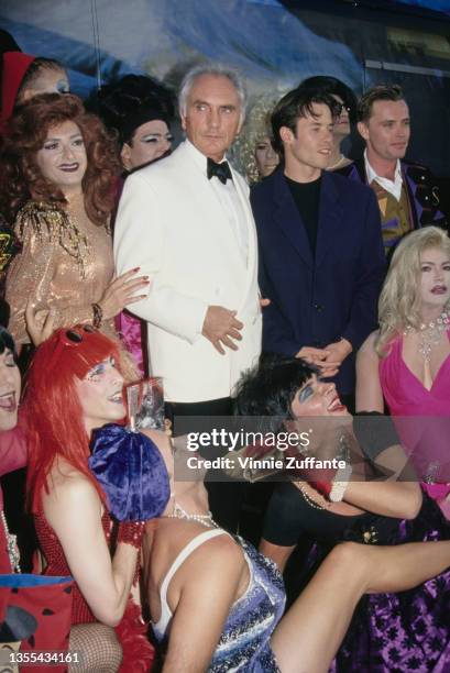 British actor Terence Stamp, Australian actor Guy Pearce, and Australian film director Stephan Elliott attend the Hollywood premiere of 'The...