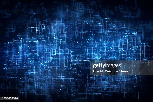 futuristic semiconductor background - electricity stockfoto's en -beelden