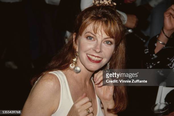 American actress Cassandra Peterson attends the Northern Lights Alternatives/LA's Celebrity T-shirt Auction & Fashion Show, held at the Marc...