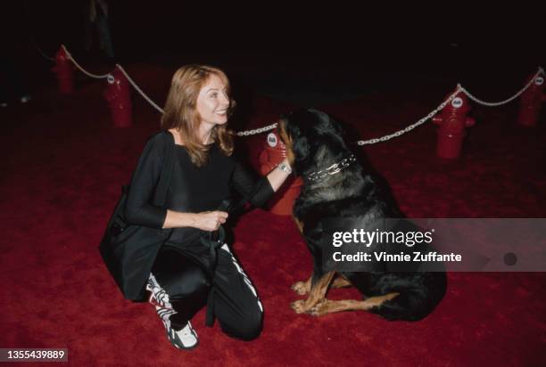American actress Cassandra Peterson attends a special screening of 'Lady and the Tramp', celebrating the film's VHS re-release, at Griffith Park in...