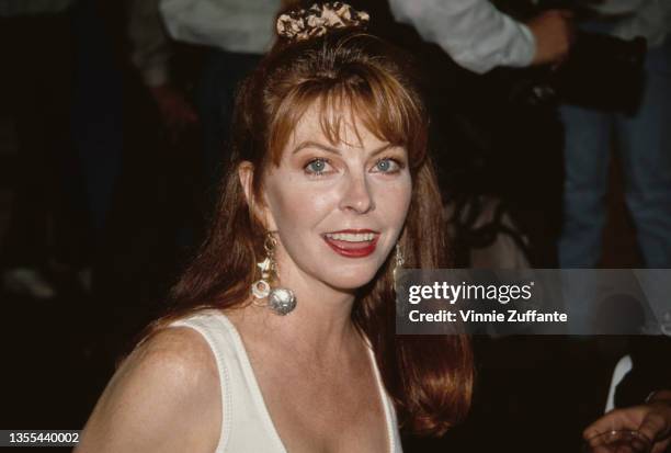 American actress Cassandra Peterson attends the Northern Lights Alternatives/LA's Celebrity T-shirt Auction & Fashion Show, held at the Marc...