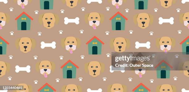seamless pattern, hand - drawn style. brochure concept. - brown dog tick stock illustrations