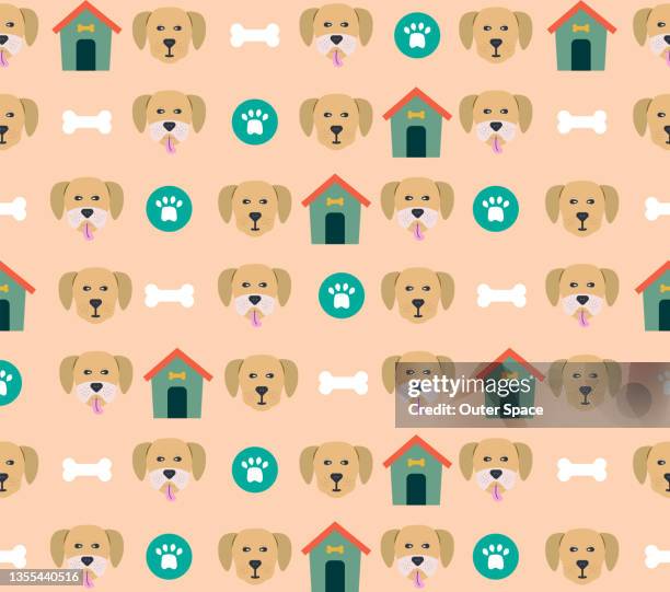 seamless pattern, hand - drawn style. brochure concept. - brown dog tick stock illustrations