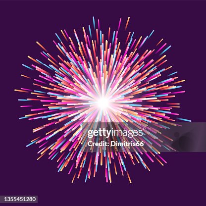 Stylised modern firework explosion Stylised modern firework explosion