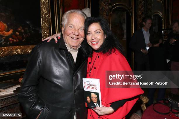 Massimo Gargia and Sylvana Lorenz attend Sylvana Lorenz signs her Book "Madame Cardin. A la cour du dernier empereur de la mode - Madame Cardin. At...