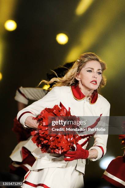 American pop star Madonna in concert at Olympic Stadium in Rome on the first of three italian dates of the MDNA World Tour. Rome , June 12th, 2012