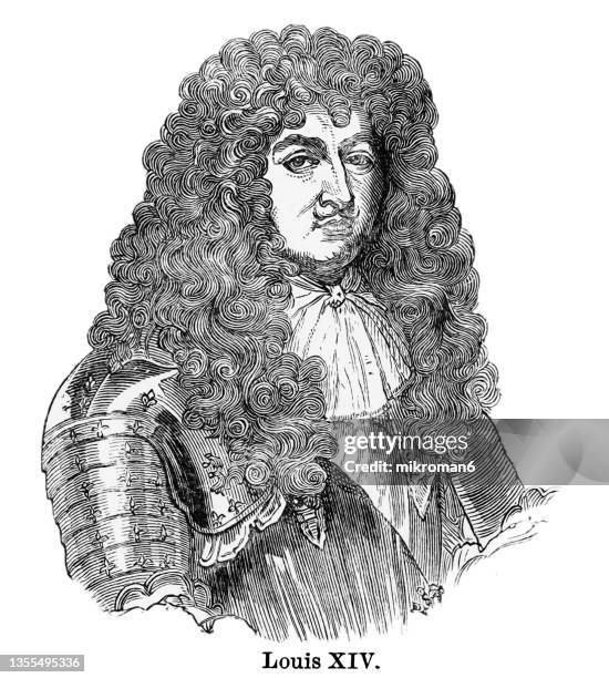 portrait of louis xiv, king of france - queen stock illustrations stock pictures, royalty-free photos & images