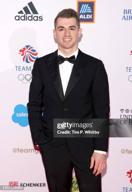 Max Whitlock attends the Team GB Ball at Battersea Evolution on November 25, 2021 in London, England.