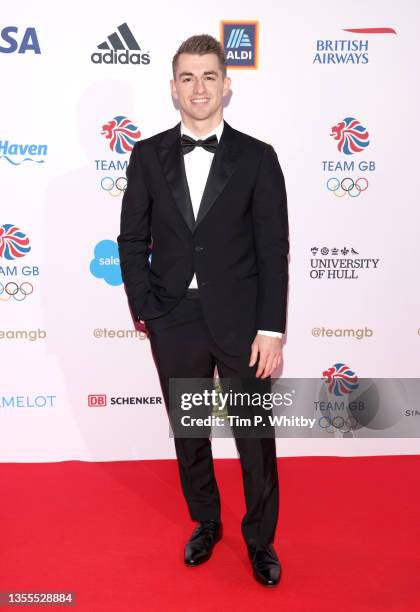 Max Whitlock attends the Team GB Ball at Battersea Evolution on November 25, 2021 in London, England.