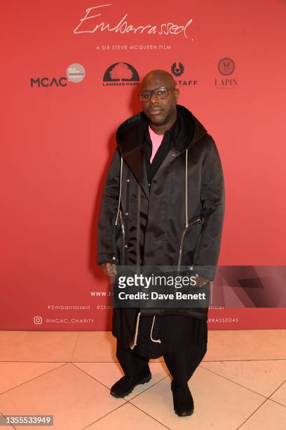 Sir Steve McQueen attends the screening of "Embarrassed", a Sir Steve McQueen film for Male Cancer Awareness campaign, supported by Belstaff, on...