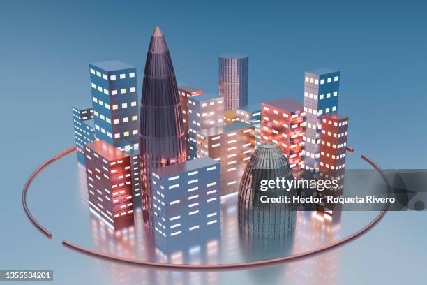 Blue Building Render Office Building 3d Render Photos and Premium High Res Pictures - Getty ...