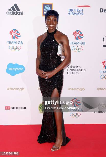 Amarachi Pipi attends the Team GB Ball at Battersea Evolution on November 25, 2021 in London, England.