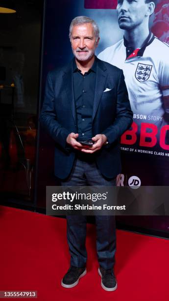 Graeme Souness attends the World Premiere of "ROBBO: The Bryan Robson Story" at HOME Cinema on November 25, 2021 in Manchester, England.