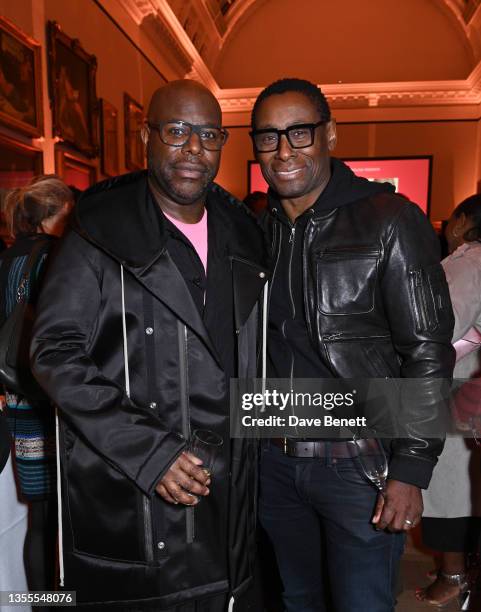 Sir Steve McQueen and David Harewood attend the screening of "Embarrassed", a Sir Steve McQueen film for Male Cancer Awareness campaign, supported by...