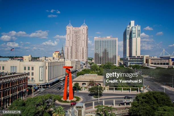 overview san antonio - san antonio texas stock pictures, royalty-free photos & images