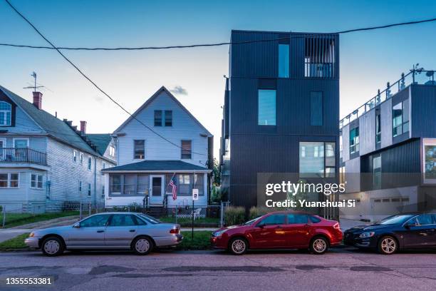 old and new house at tremont cleveland - ohio stock pictures, royalty-free photos & images