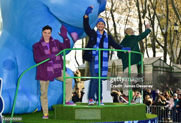 Donovan Patton, Joshua Dela Cruz and Steve Burns attend the 95th Annual Macy's Thanksgiving Day Parade on November 25, 2021 in New York City.