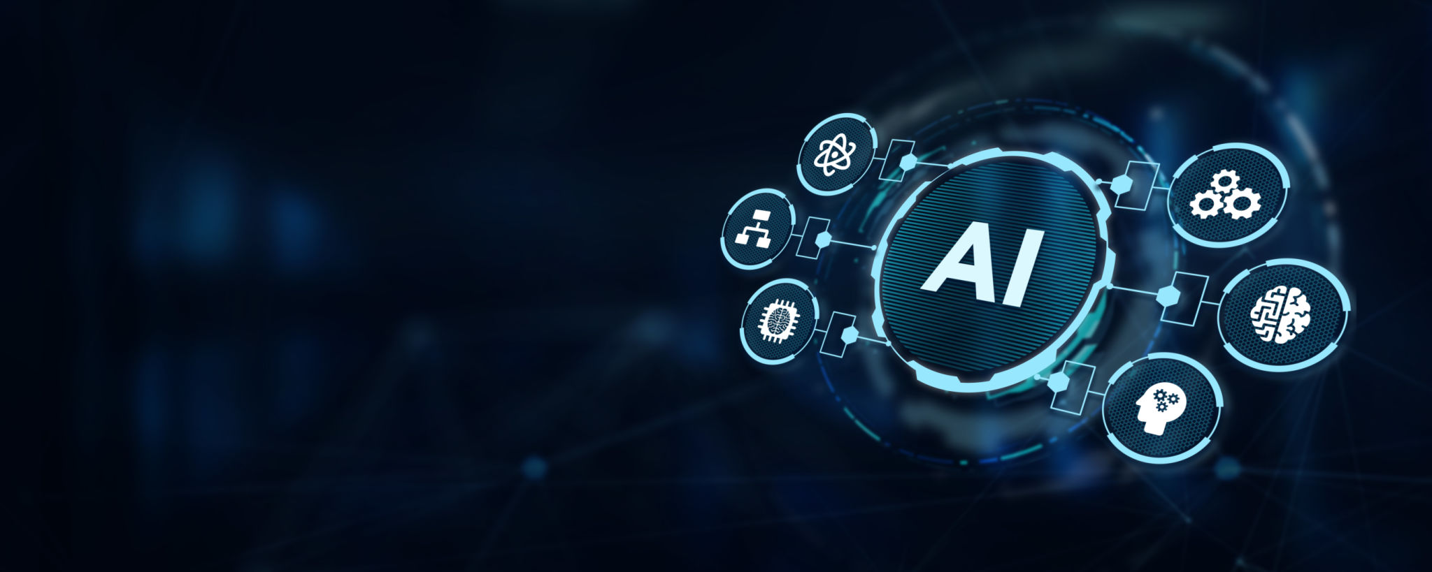 AI Learning and Artificial Intelligence Concept. Business, modern technology, internet and networking concept. 3d illustration AI Learning and Artificial Intelligence Concept. Business, modern technology, internet and networking concept. 3d illustration