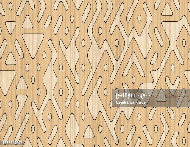 seamless  wood  textured  geometric  pattern - laminated plastic stock illustrations