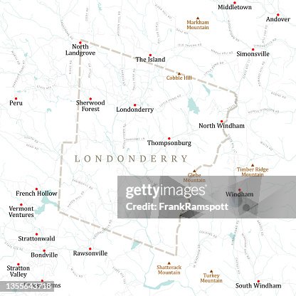 VT Windham Londonderry Vector Road Map VT Windham Londonderry Vector Road Map