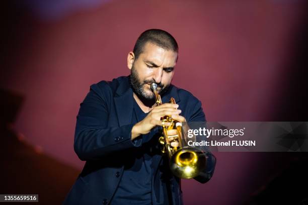 Le trompettiste Ibrahim Maalouf au Montreux Jazz Festival le 5 juillet 2021.