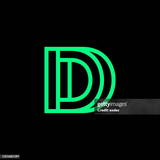 d logo set - images of letter d stock illustrations