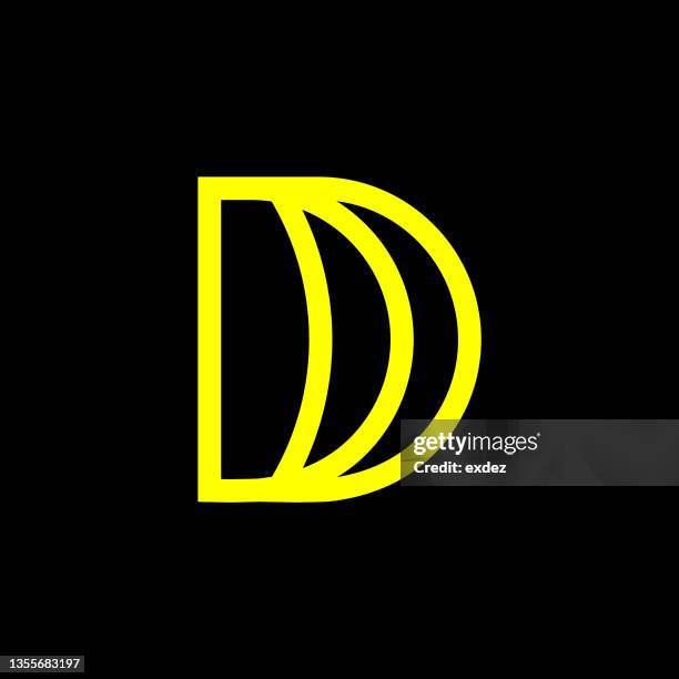 d logo set - images of letter d stock illustrations