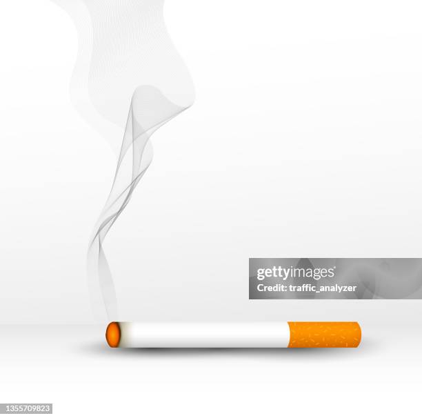 cigarette - burning cigarette stock illustrations