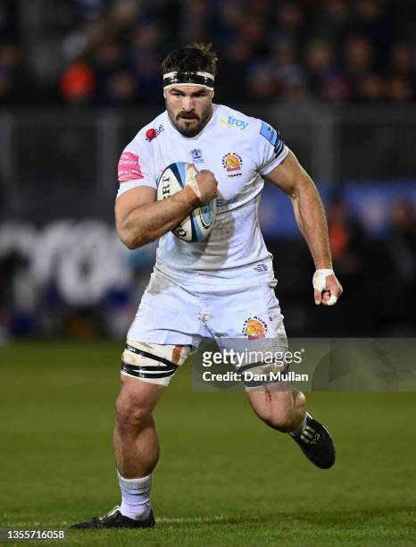 Don Armand of Exeter Chiefs makes a break during the Gallagher Premiership Rugby match between Bath Rugby and Exeter Chiefs at The Recreation Ground...