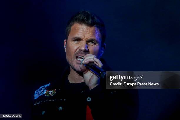 The singer Dani Martin during his concert at the Wizink Center, on 26 November, 2021 in Madrid, Spain. This concert is part of his tour 'Que caro es...