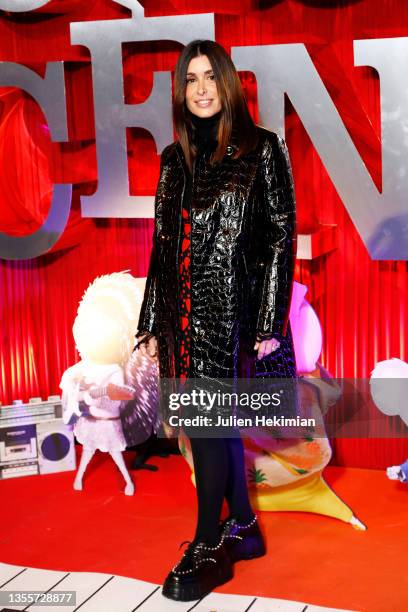 French singer Jenifer Bartoli attends the "Tous En Scenes 2 - Sing 2" premiere at Le Grand Rex on November 26, 2021 in Paris, France.