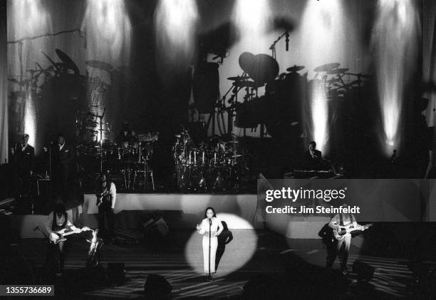 Singer Sade performs at Northrup Auditorium in Minneapolis, Minnesota on March 14, 1993.