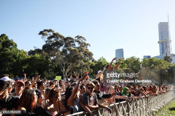 Festival attendees enjoy the show at Ability Fest on November 27, 2021 in Melbourne, Australia. Ability Fest is an inclusive music festival which is...