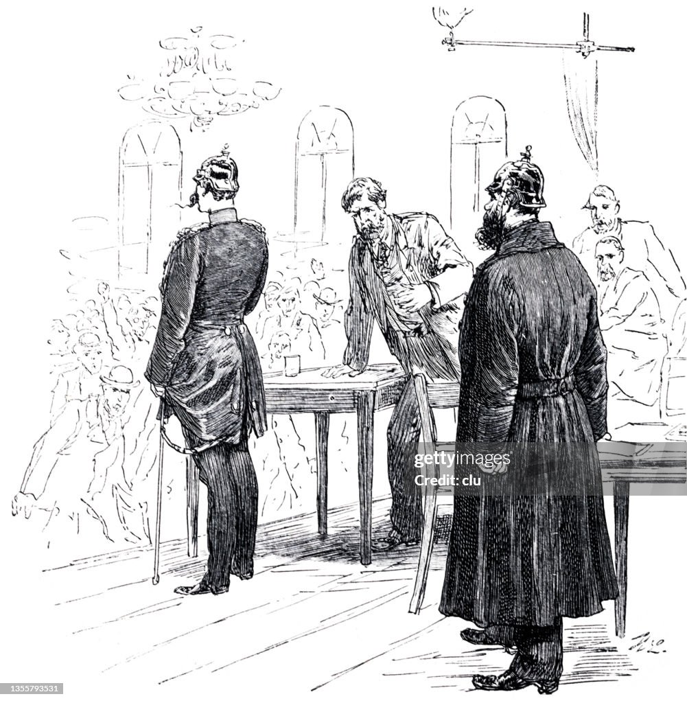 Berlin, Police breaking up a meeting