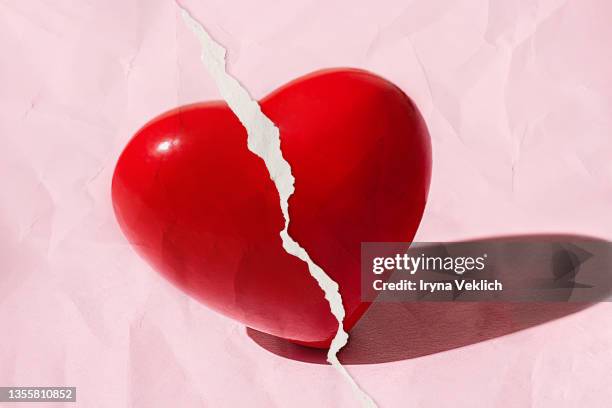 broken heart. - colour separation stock pictures, royalty-free photos & images