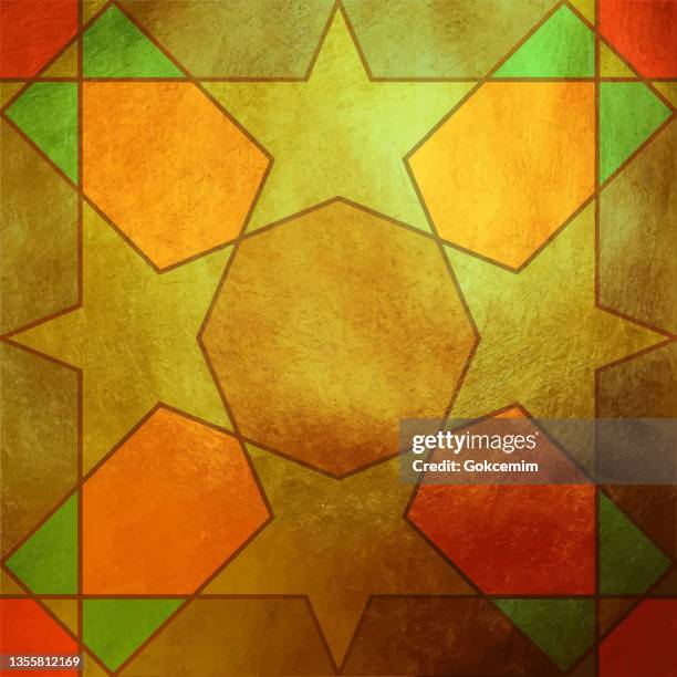 abstract geometric multi colored background. metallic invitation, brochure or banner with minimalistic geometric style. lisbon arabic geometrical mosaic, mediterranean ornament. greeting card template, vector fashion wallpaper, poster. - star pattern stock illustrations