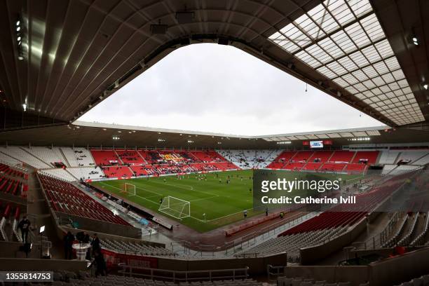 General view inside the stadium prior to the FIFA Women's World Cup 2023 Qualifier group D match between England and Austria at Stadium of Light on...