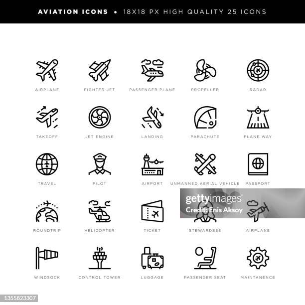 ilustrações de stock, clip art, desenhos animados e ícones de aviation icons - motor