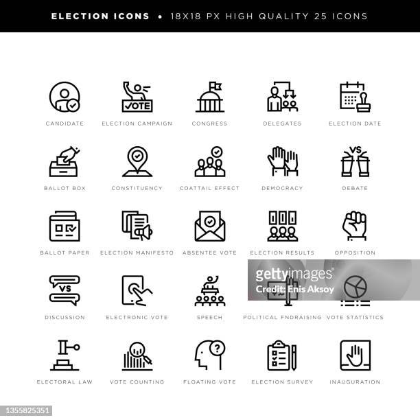 election icons for campaign, democracy, debate, discussion, voting, survey etc. - federal convention stock illustrations