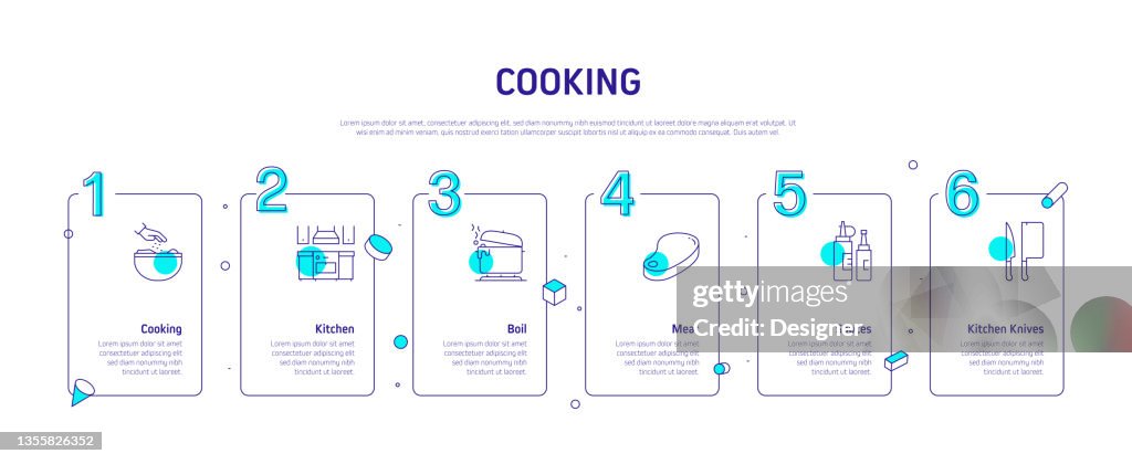 Cooking Related Process Infographic Template Process Timeline Chart ...