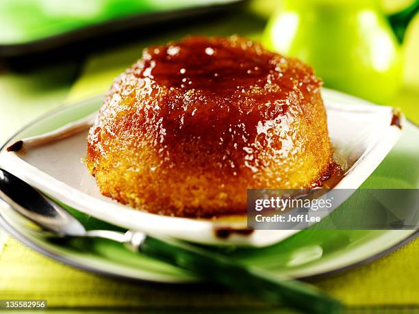 treacle sponge pudding - molasses stock pictures, royalty-free photos & images