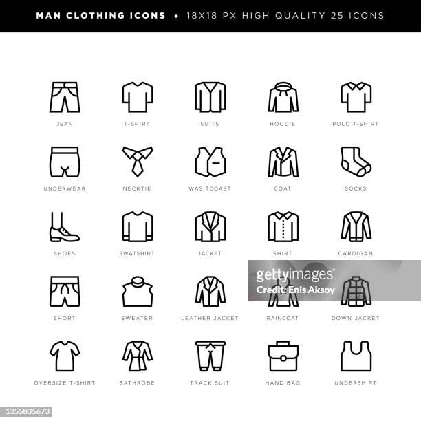 stockillustraties, clipart, cartoons en iconen met man clothing icons - sweater vest