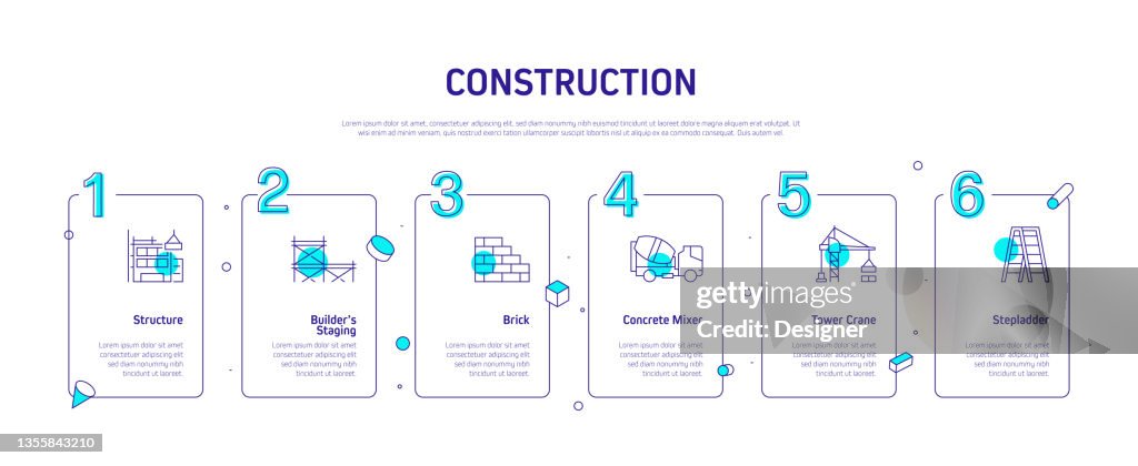 Construction Industry Related Process Infographic Template Process ...